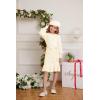imageGRACE KARIN Girls Sweater Dress Cable Knit Long Sleeve Fall Winter Dress for Girl with Belt Sizes 614Offwhite