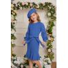 imageGRACE KARIN Girls Sweater Dress Cable Knit Long Sleeve Fall Winter Dress for Girl with Belt Sizes 614Royal Blue