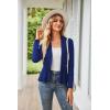 imageGRACE KARIN Womens Casual Draped Open Front Cropped Cardigan Long Sleeve Sweater Peplum Knit OutwearBright Blue
