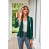 imageGRACE KARIN Womens Casual Draped Open Front Cropped Cardigan Long Sleeve Sweater Peplum Knit OutwearDark Green