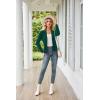 imageGRACE KARIN Womens Casual Draped Open Front Cropped Cardigan Long Sleeve Sweater Peplum Knit OutwearDark Green