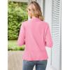 imageGRACE KARIN Womens Casual Draped Open Front Cropped Cardigan Long Sleeve Sweater Peplum Knit OutwearEggplant Pink