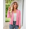 imageGRACE KARIN Womens Casual Draped Open Front Cropped Cardigan Long Sleeve Sweater Peplum Knit OutwearEggplant Pink