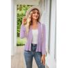 imageGRACE KARIN Womens Casual Draped Open Front Cropped Cardigan Long Sleeve Sweater Peplum Knit OutwearLight Purple