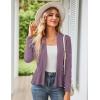 imageGRACE KARIN Womens Casual Draped Open Front Cropped Cardigan Long Sleeve Sweater Peplum Knit OutwearMist Purple