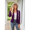 imageGRACE KARIN Womens Casual Draped Open Front Cropped Cardigan Long Sleeve Sweater Peplum Knit OutwearPurple