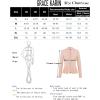imageGRACE KARIN Womens Casual Draped Open Front Cropped Cardigan Long Sleeve Sweater Peplum Knit OutwearRose Red