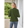 imageGRACE KARIN Womens Casual Draped Open Front Cropped Cardigan Long Sleeve Sweater Peplum Knit OutwearWarm Army Green