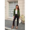 imageGRACE KARIN Womens Casual Draped Open Front Cropped Cardigan Long Sleeve Sweater Peplum Knit OutwearWarm Army Green