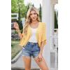 imageGRACE KARIN Womens Crochet Summer Cardigan Shrug 2024 Lightweight Open Front HollowOut Batwing Cardigan Sweater OutwearLight Yellow