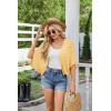 imageGRACE KARIN Womens Crochet Summer Cardigan Shrug 2024 Lightweight Open Front HollowOut Batwing Cardigan Sweater OutwearLight Yellow