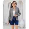 imageWomens 2024 Summer Mesh Cardigan Lightweight Long Sleeve Zip Up Crochet Knit Sweater Jacket Athleisure OutfitsGray