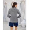 imageWomens 2024 Summer Mesh Cardigan Lightweight Long Sleeve Zip Up Crochet Knit Sweater Jacket Athleisure OutfitsGray
