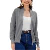 imageWomens 2024 Summer Mesh Cardigan Lightweight Long Sleeve Zip Up Crochet Knit Sweater Jacket Athleisure OutfitsGray