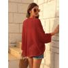 imageGRACE KARIN Open Front 34 Sleeve Batwing Cardigan for Women Lightweight Crochet Summer Cardigan HollowOut Cover UpsDeep Red