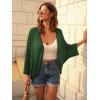 imageGRACE KARIN Open Front 34 Sleeve Batwing Cardigan for Women Lightweight Crochet Summer Cardigan HollowOut Cover UpsGreen