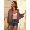 imageGRACE KARIN Open Front 34 Sleeve Batwing Cardigan for Women Lightweight Crochet Summer Cardigan HollowOut Cover UpsReddish Brown