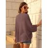 imageGRACE KARIN Open Front 34 Sleeve Batwing Cardigan for Women Lightweight Crochet Summer Cardigan HollowOut Cover UpsReddish Brown