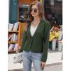 imageGRACE KARIN Women Sweater Blazer Casual Work Croppped Cardigan Lightweight Button Front Short Knit Blazer Jacket SXXLArmy Green