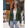 imageGRACE KARIN Women Sweater Blazer Casual Work Croppped Cardigan Lightweight Button Front Short Knit Blazer Jacket SXXLArmy Green