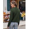 imageGRACE KARIN Women Sweater Blazer Casual Work Croppped Cardigan Lightweight Button Front Short Knit Blazer Jacket SXXLArmy Green