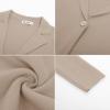 imageGRACE KARIN Women Sweater Blazer Casual Work Croppped Cardigan Lightweight Button Front Short Knit Blazer Jacket SXXLLight Khaki