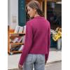 imageGRACE KARIN Women Sweater Blazer Casual Work Croppped Cardigan Lightweight Button Front Short Knit Blazer Jacket SXXLMagenta