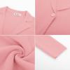 imageGRACE KARIN Women Sweater Blazer Casual Work Croppped Cardigan Lightweight Button Front Short Knit Blazer Jacket SXXLPink