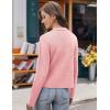 imageGRACE KARIN Women Sweater Blazer Casual Work Croppped Cardigan Lightweight Button Front Short Knit Blazer Jacket SXXLPink