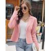 imageGRACE KARIN Women Sweater Blazer Casual Work Croppped Cardigan Lightweight Button Front Short Knit Blazer Jacket SXXLPink