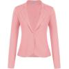 imageGRACE KARIN Women Sweater Blazer Casual Work Croppped Cardigan Lightweight Button Front Short Knit Blazer Jacket SXXLPink