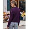 imageGRACE KARIN Women Sweater Blazer Casual Work Croppped Cardigan Lightweight Button Front Short Knit Blazer Jacket SXXLPurple