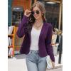 imageGRACE KARIN Women Sweater Blazer Casual Work Croppped Cardigan Lightweight Button Front Short Knit Blazer Jacket SXXLPurple