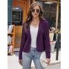 imageGRACE KARIN Women Sweater Blazer Casual Work Croppped Cardigan Lightweight Button Front Short Knit Blazer Jacket SXXLPurple