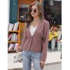 imageGRACE KARIN Women Sweater Blazer Casual Work Croppped Cardigan Lightweight Button Front Short Knit Blazer Jacket SXXLSlate Rose