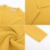 imageGRACE KARIN Women Sweater Blazer Casual Work Croppped Cardigan Lightweight Button Front Short Knit Blazer Jacket SXXLYellow