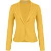 imageGRACE KARIN Women Sweater Blazer Casual Work Croppped Cardigan Lightweight Button Front Short Knit Blazer Jacket SXXLYellow