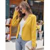 imageGRACE KARIN Women Sweater Blazer Casual Work Croppped Cardigan Lightweight Button Front Short Knit Blazer Jacket SXXLYellow