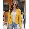 imageGRACE KARIN Women Sweater Blazer Casual Work Croppped Cardigan Lightweight Button Front Short Knit Blazer Jacket SXXLYellow