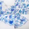imageGRACE KARIN Womens 2024 Floral Summer Long Midi Dress V Neck Short Sleeve Ruffle Tiered Layered Boho Swing DressesBlue Purple Floral