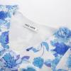 imageGRACE KARIN Womens 2024 Floral Summer Long Midi Dress V Neck Short Sleeve Ruffle Tiered Layered Boho Swing DressesBlue Purple Floral