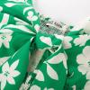 imageGRACE KARIN Womens 2024 Summer Beach Dress Floral V Neck Tie Front Spaghetti Strap Flowy Long Dress Boho Maxi DressGreen White Floral