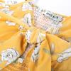 imageGRACE KARIN Womens 2024 Summer Beach Dress Floral V Neck Tie Front Spaghetti Strap Flowy Long Dress Boho Maxi DressYellow White Floral
