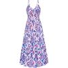 Blue White Pink Floral