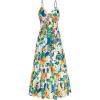 Yellow Green Blue Floral