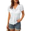 imageGRACE KARIN Womens Short Sleeve Cardigan 2024 Summer Crochet Cardigans for Women Lightweight Shrugs Sweaters TopsWhite
