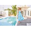 imageGRACE KARIN Womens 2024 Summer Floral Boho Dress Square Neck Strapped Swing A Line Beach Long Maxi DressBlue Ripple