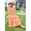 imageGRACE KARIN Womens 2024 Summer Floral Boho Dress Square Neck Strapped Swing A Line Beach Long Maxi DressOrange