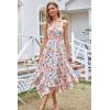 imageGRACE KARIN Womens 2024 Summer Floral Boho Dress Square Neck Strapped Swing A Line Beach Long Maxi DressOrange Floral