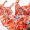 imageGRACE KARIN Womens 2024 Summer Floral Boho Dress Square Neck Strapped Swing A Line Beach Long Maxi DressOrange Flower